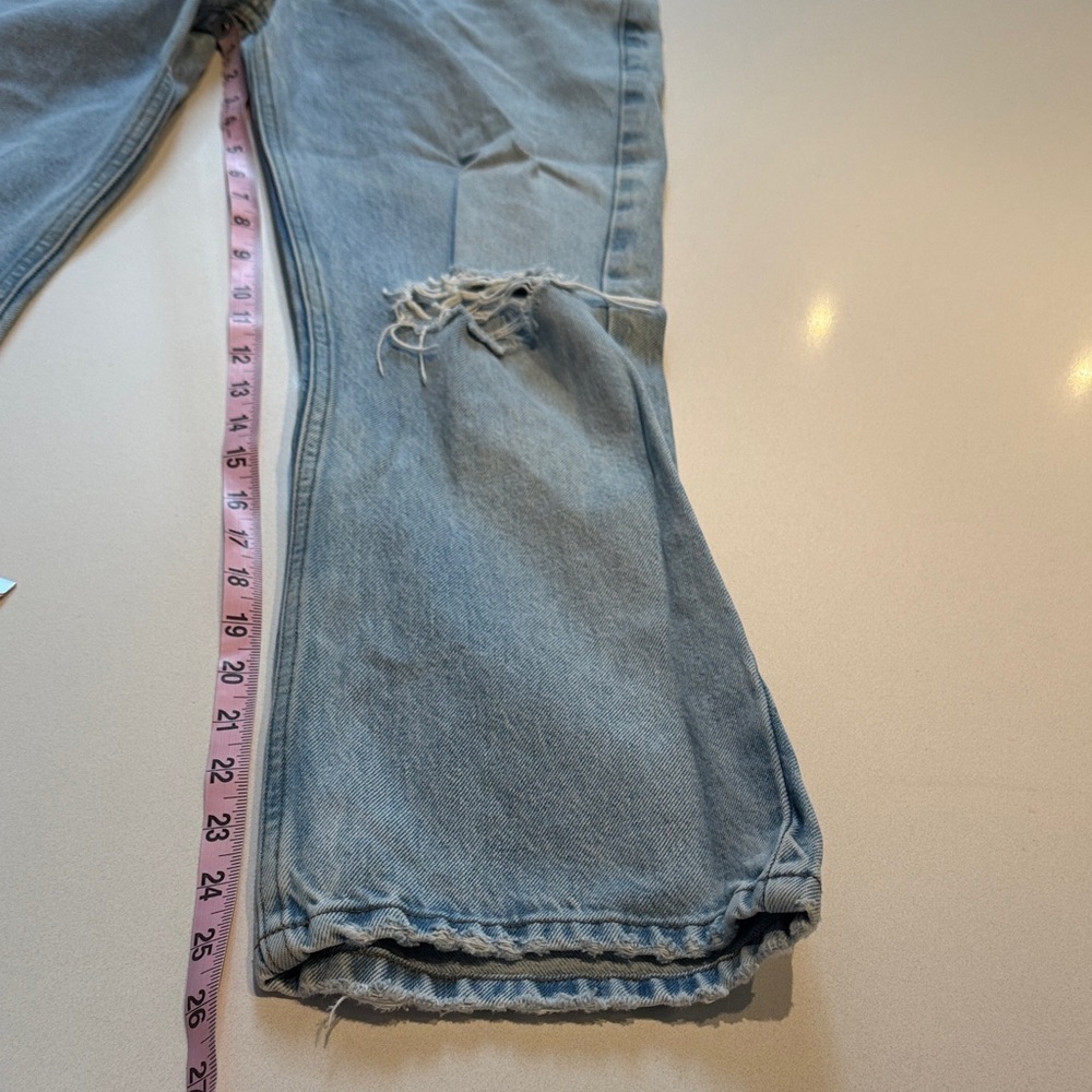 Frame Denim Le High N’ Tight Cropped Mini Boot Jeans, Rossum 2yr Rips, Size 25 - Picture 10 of 12